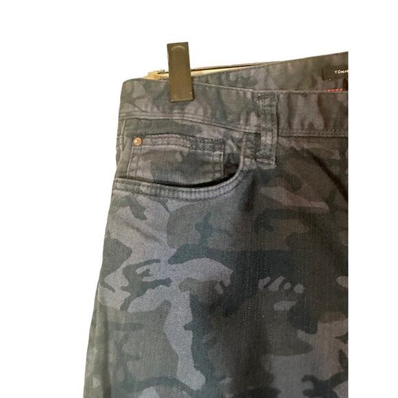 Tommy Hilfiger Blue Camo Straight Leg Denim Casual Jeans Women Sz 10 - Picture 7 of 11